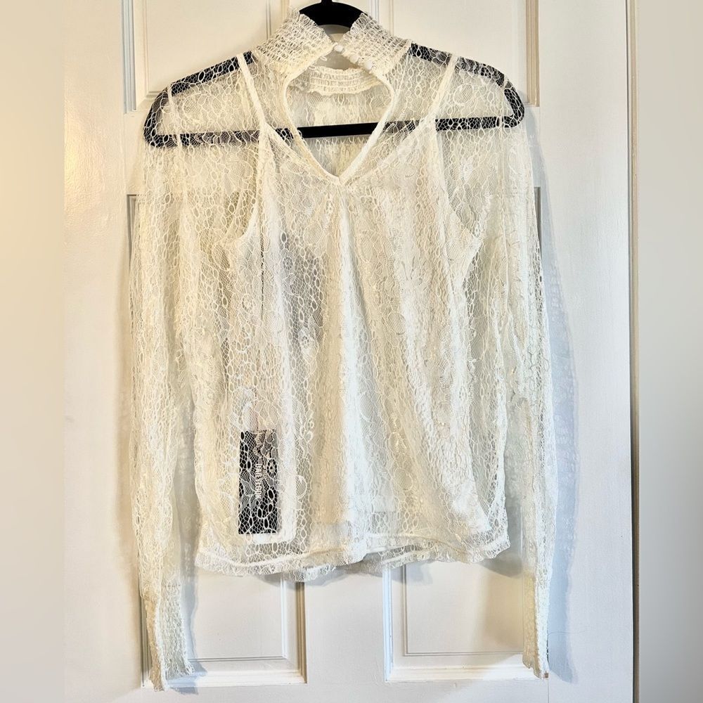 Vero Moda Lace High Neck Top - Picture 3 of 10